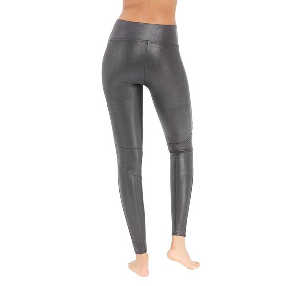 SPANX Gunmetal Gray Moto Leggings Tights Size Large NEW NWT - Picture 3 of 4